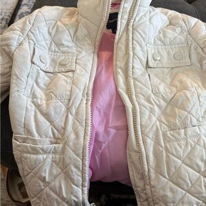 GAP White Quilted Kids Puffer Jacket